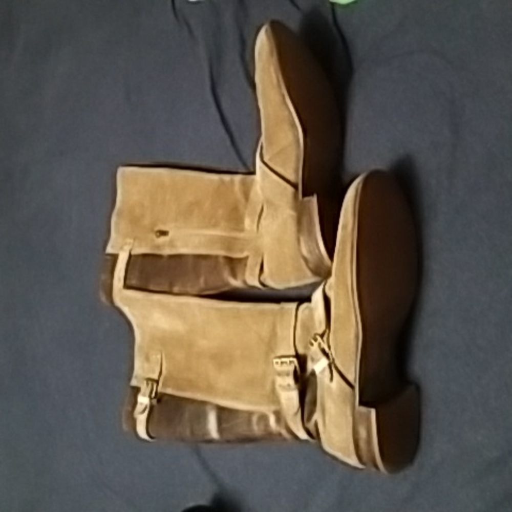 UGG tan suede/leather knee high boots